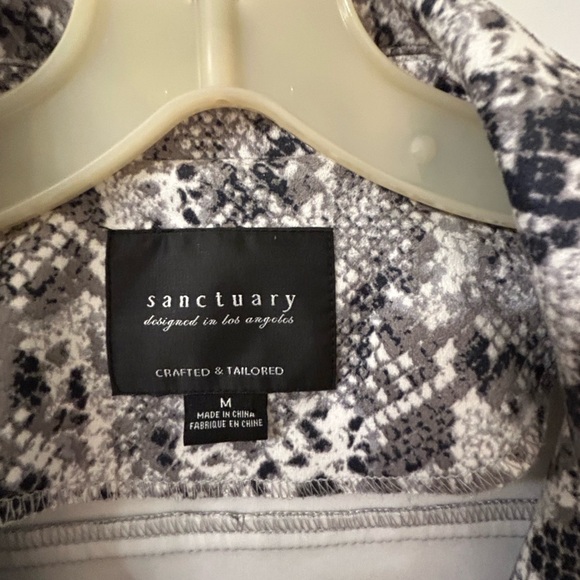 Sanctuary Black and Gray Snakeskin Leather Jacket - Picture 2 of 8